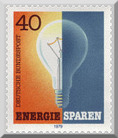 Bild Energiesparen Briefmarke