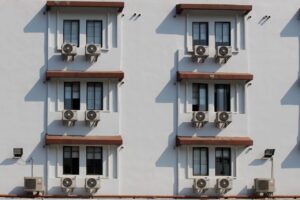 air conditioner, hotel, air, klimaanlage