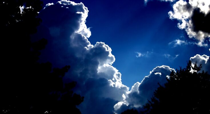 clouds, sky, blue
