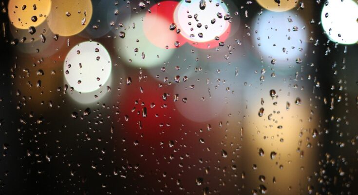 window, glass, water, Regen
